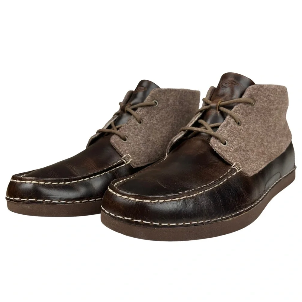 UGG Caldwell Vibram Leather Wool Chukka Boots‎ Brown Men’s Size 12 1003885